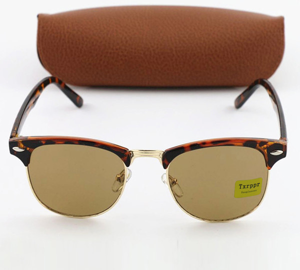 1pcs Brand New Sunglasses TxrpprTortoise Metal Frame Brown lens Unisex Goggle Driving Sun Glasses Eyewear Accessories