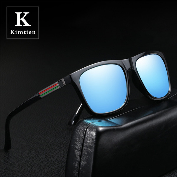 BRAND DESIGN KIMTIEN sunglasses men brand sunglasses UV400 polarized lenses male female Shades culos de sol with leather case packages