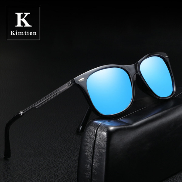 BRAND DESIGN KIMTIEN Men's Vintage Square Sunglasses Polarized UV400 Lens Eyewear Accessories Male Sun Glasses For Men/Women