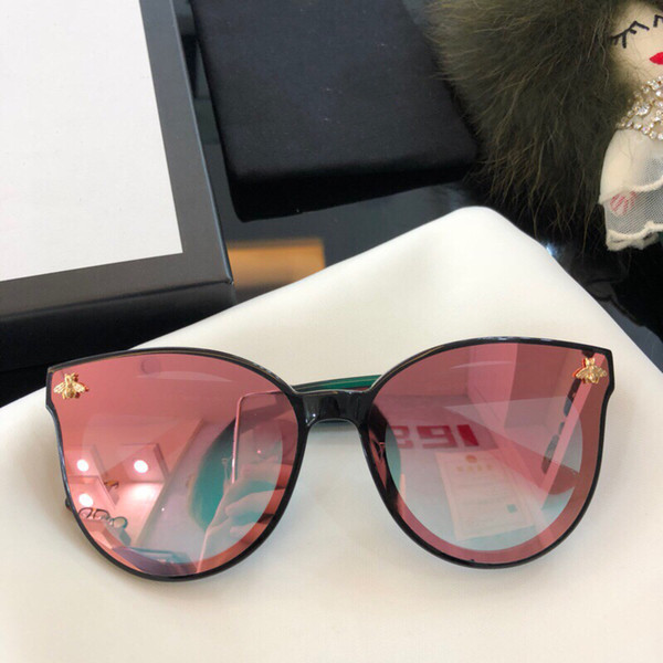 Cat Eye Women Sunglasses with Bees Acetate Frame Sunglasses Designer Womens 2019 Luxury Sunglasses with Original Box