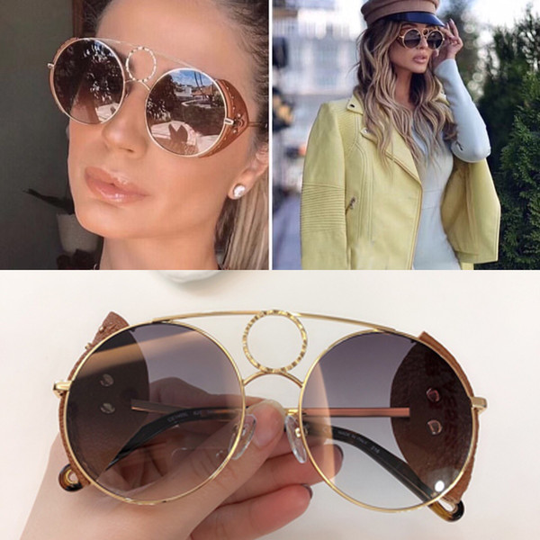 Women Round Sunglasses 2019 Fashion High Quality Alloy Frame Eyewear UV400 Protection Shades Oculos De Sol Feminino with Packing