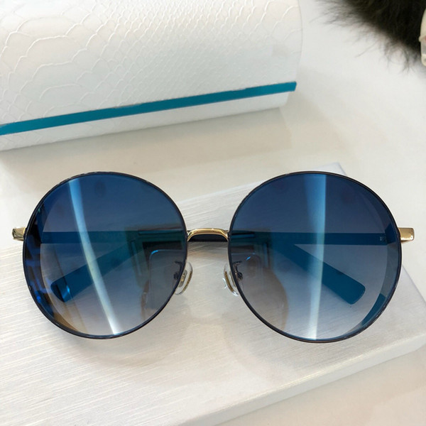 Unique Round Women Sunglasses 2018 Round Woman Sunglasses Vintage Metal Frame Sunglasses Women New Designer with Original Box