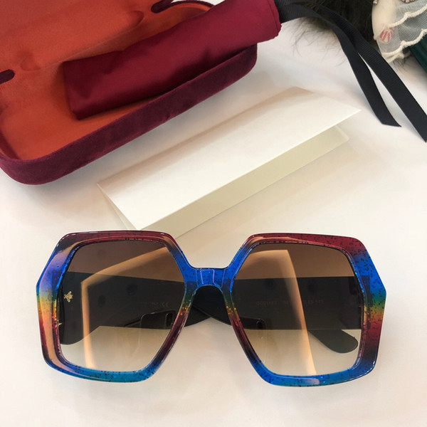 Oversized Women Square Sunglasses Red Leg Bling Sunglasses Women Black Big Frame Sunglasses Women with Original Box