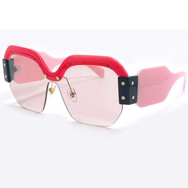 OEC CPO Fashion Sexy Rimless Oversized Sunglasses Square Sunglasses for Women Half Frame Sun Glasses Shades UV400 L155