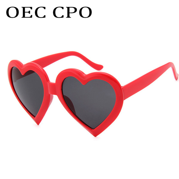 OEC CPO Heart Shaped Sunglasses for Women Fashion Lovely Fashion Brand Designer Sun Glasses Women's Glasses Oculos De SolUV400 L100