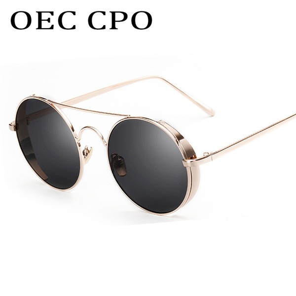 OEC CPO Fashion sunglasses Vintage Round sunglasses men/women classic retro designer sun glasses goggles eyeglasses UV400 L26