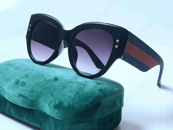 2018 High quality luxury retro big frame brand designer vintage Eyewear LADY Sun glasses women shade Fashion UV sunglasses with case