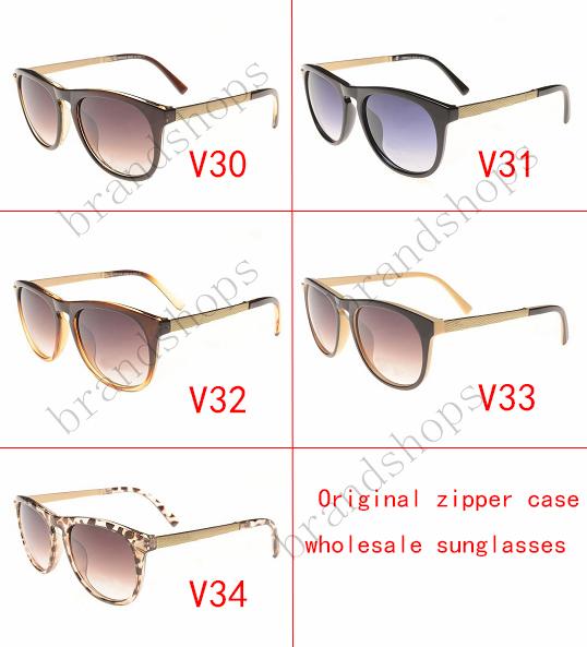 Hot sell High quality Luxury vintage brands designer shade fashion oversize sunglasses for women MEN glasses with original Zipper case