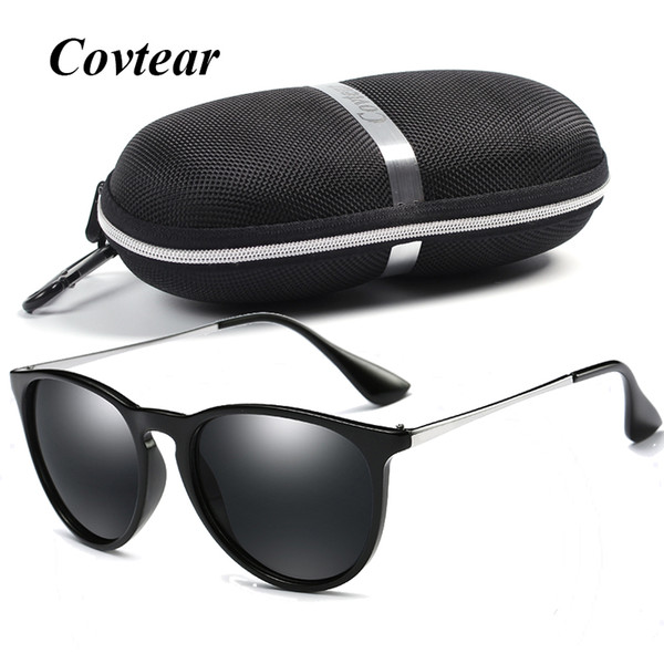 Covtear 2017 New Style Cat Eye Mirror Sunglasses Men Women Brand Designer Vintage Polarized Retro Sun Glasses Gafas Oculos De Sol