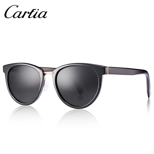 Carfia Luxury fashion Cateye Polarized Sunglasses for Women Designer Sunglasses Top UV Protection CA5106 50mm with case