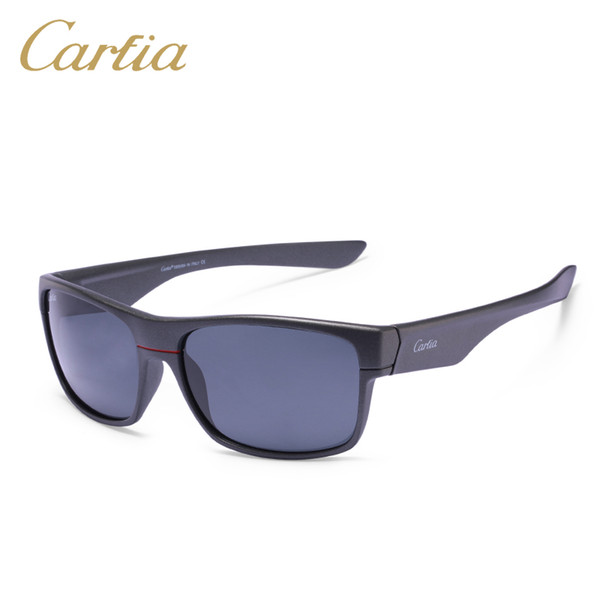 2017 Vintage Carfia Glasses Men CA821 Polarized Sunglasses driver sunglasses 60mm oculos de sol Steampunk grey lense with box