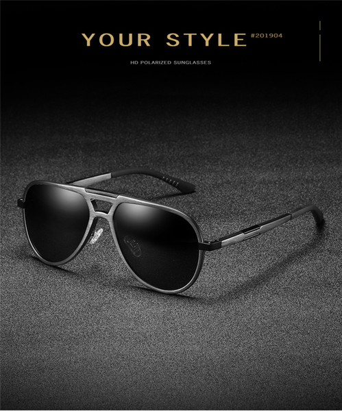 New Aluminum Magnesium Polarized glasses Brand Designer Retro Driving Sun glasses HD Polarized UV400Custom polarized sunglasses