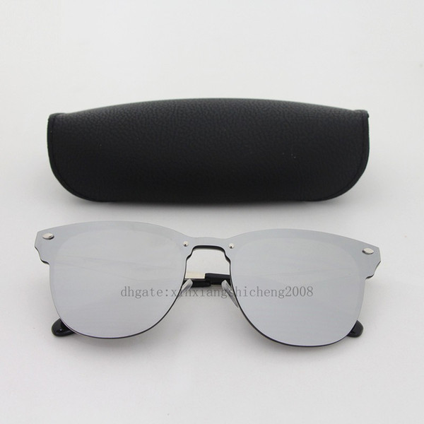 5pcs Hot sale New Glasses fashion Silver Mirror UV400 With Outdoor Sports Sunglasses Eyewear Goggles Unisex 7 colors with box