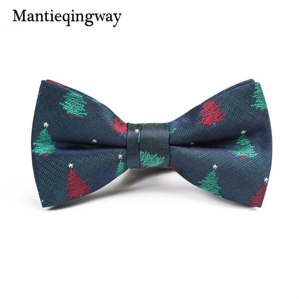 Fashion Child Christmas Bow Ties for Baby Boys Shirt Polyester Skinny Bowties for Child Christmas Pattern Ties Gift