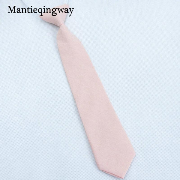 Children Ties Casual Pink Neck Ties Skinny Cotton Necktie for Boys & Girls Solid Purple Tie Gravata Accessories