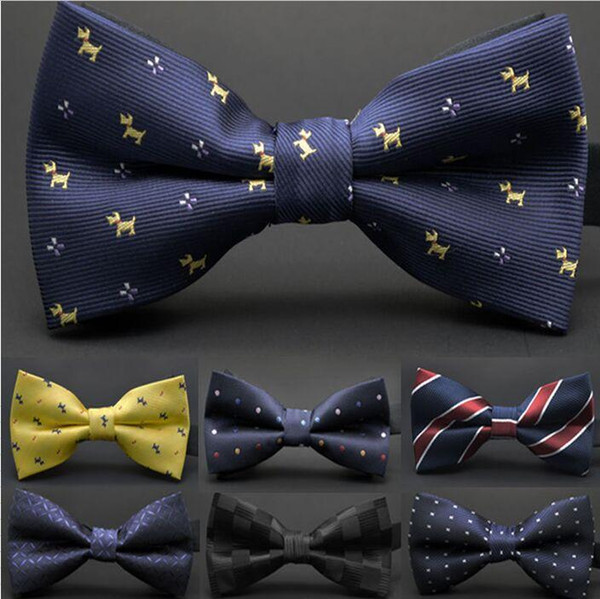 Korean Silk Bow Ties Adjust the buckle Men's bowknot 23 colors Neck Tie Occupational tie for Father's Day tie Christmas Gift Free