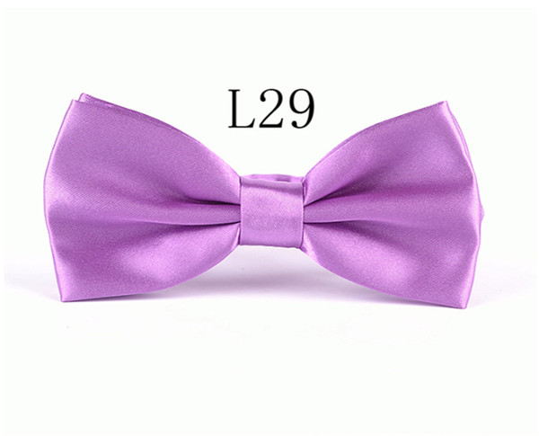 35 Colors Solid Fashion Bowties Groom Unisex Colourful Cravat Polyester Silk Female Marriage Butterfly Wedding Bow tie male business Bow Tie