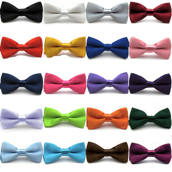 Children\'s Bow ties 9*4.5CM 32 colors Adjust the buckle solid color bowknot Occupational bowtie for baby kid bow tie Christmas Gift