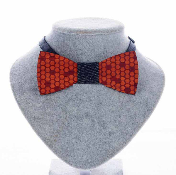 New Fashion Vintage Rosewood Bow Ties Hand-carved Honeycomb Grain For Gentleman Wedding Wooden Bowtie Free Shipping