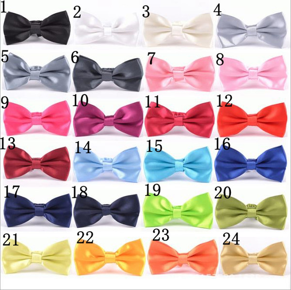 Mens Classic Pre-Tied Satin Formal Tuxedo Bowtie Adjustable Length Large Variety Colors Available 35 colors 50pcs CNY138