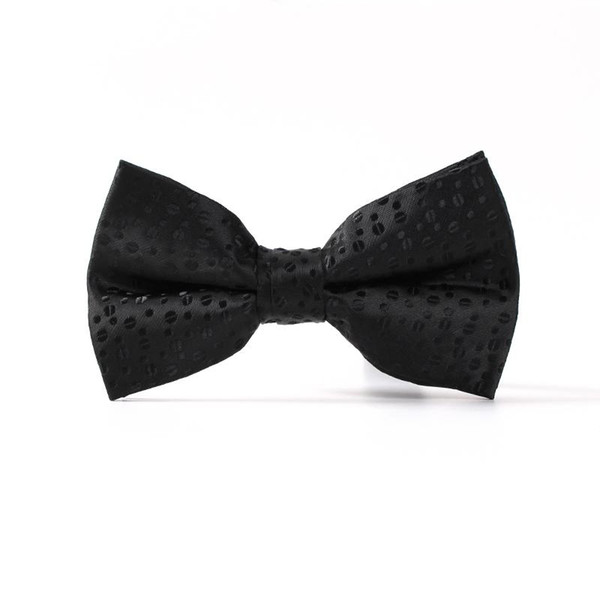 Free Shipping TIESET Black Bow Tie Groom And Groomsmen's Bowtie Coffee Bean Patterns Tuxedo Bowtie For Wedding And Party