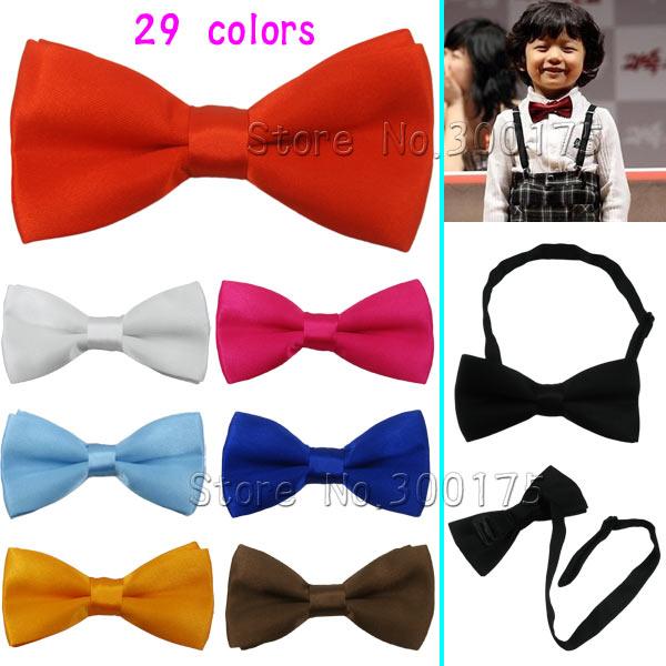 New Boy Solid Fashion Bow Ties For School Boy Children Plaid Suite Accessories Wedding Tie Gravatas Tuxedo