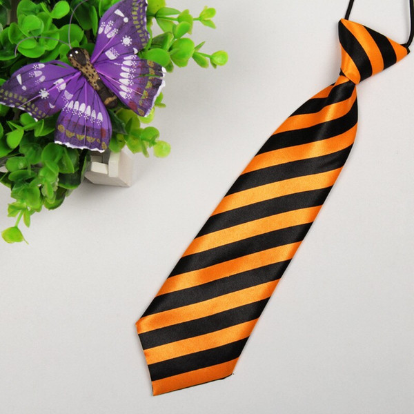 Size: 28cm * 7cm Black and yellow striped geometric patterns Child tie casual fashion baby children boys accessories Wholesale