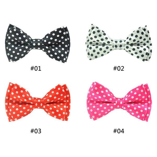 2018 New Multicolor White spots Bowtie Boy's Girl's Kids