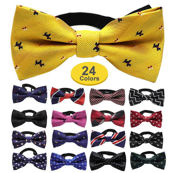 Children Fashion Formal Cotton Bow Tie Kid Classical Dot Bowties Colorful Butterfly Wedding Party Pet Bowtie Tuxedo Ties