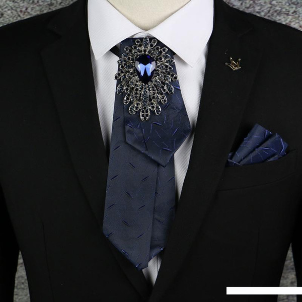 Star with The Same Paragraph Casual Trend Korean Gentleman Diamond Bow Tie Casual Wild Business Dress Tide Male Bow Tie