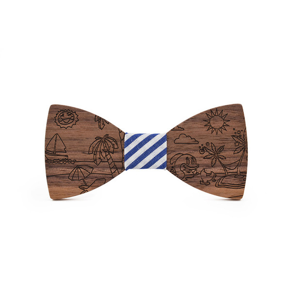 Novelty Children Wood Bowtie for Baby Boys Girls Bowtie Kids Wooden Bow Ties Handmade Bowknots Formal Casual Necktie Cravat