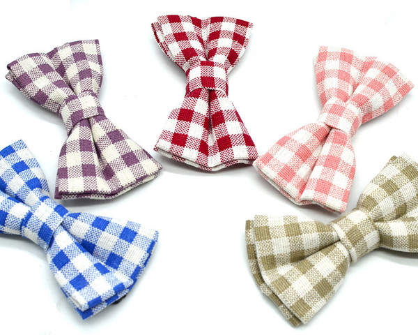 Wild little gentleman plaid bow tie Male and female children's bow tie Tide baby dress