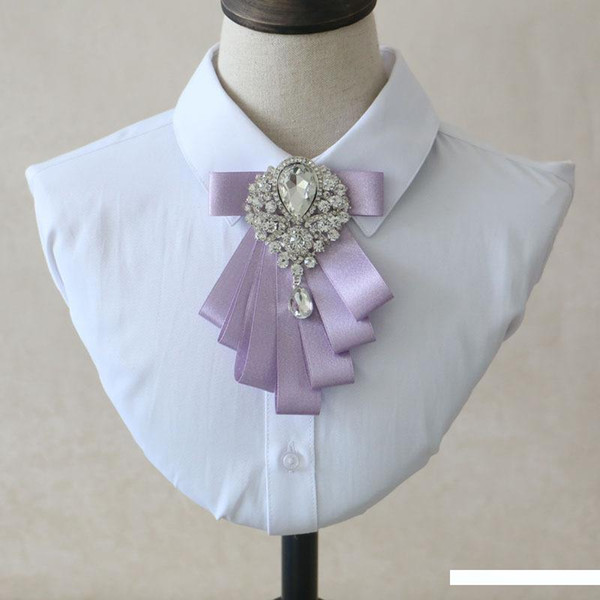 Wedding Groom Clothing High-end Purple Bow Tie Men's Trend Clothing Black Casual Korean Version of The Wedding Collar Flower