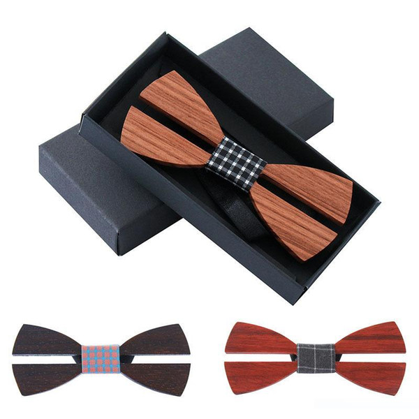 New wooden hollow bow tie 100% solid wood bow tie business gentleman elegant wedding