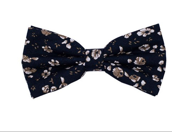 European and American fashion casual suit boutique accessories small tie cotton printed men's bow tie jewelry