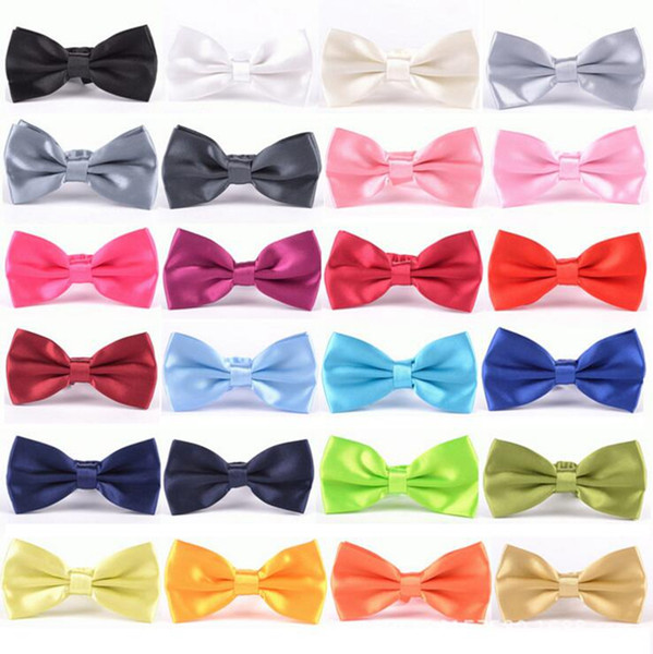 Men Solid Bow Ties Gentleman Butterfly Wedding Party Bowtie Bow Tie Adjustable Business Ties 35 Colors OOA4318