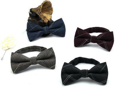 Men's Suits Cotton Bowtie for Wedding Plaid Bow Tie for Men Striped Neck Tie Gravatas Slim Masculina Cravats