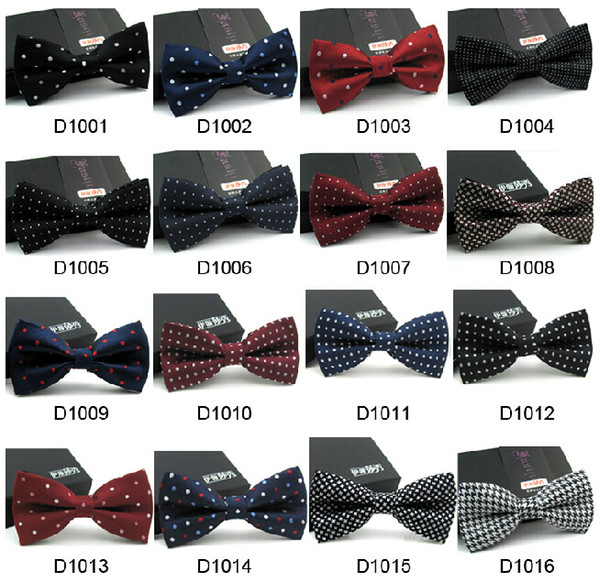 Different Colors Bridegroom Polka Dots Unisex Neck Bowtie Bow Tie Adjustable Bow Tie high quality metal adjustment buckles