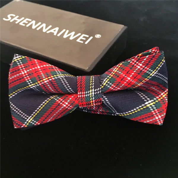 High Quality Fashion Casual Men Cotton Bow Tie Men's Bowties For Butterfly Cravat Plaid & Checks Tuxedo Bow Necktie