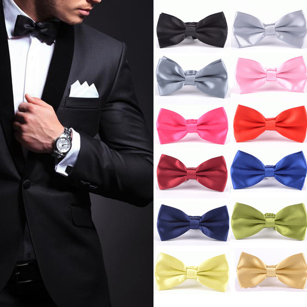 10 pcs Mens Formal Tuxedo Bow Tie Bridegroom and Groomsman Wedding Party Bowties for Men Boys in Different Colors