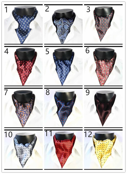 2017 Paisley Floral Spot mens 100% Silk Ascot Cravat, Casual business Scarves Scarf Ties Woven Party Ascot FB necktie 5pcs/lot #4031