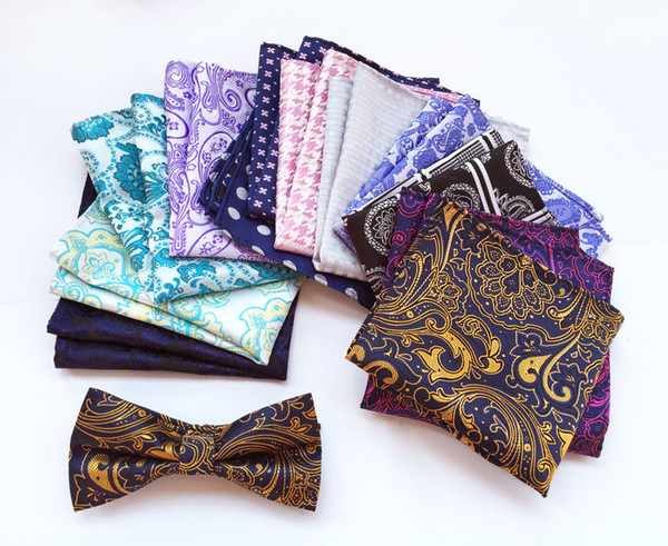 High Quality Hankerchief Scarves Vintage Hankies Floral Print Men's Pocket Square Handkerchiefs 25*25cm Hanky