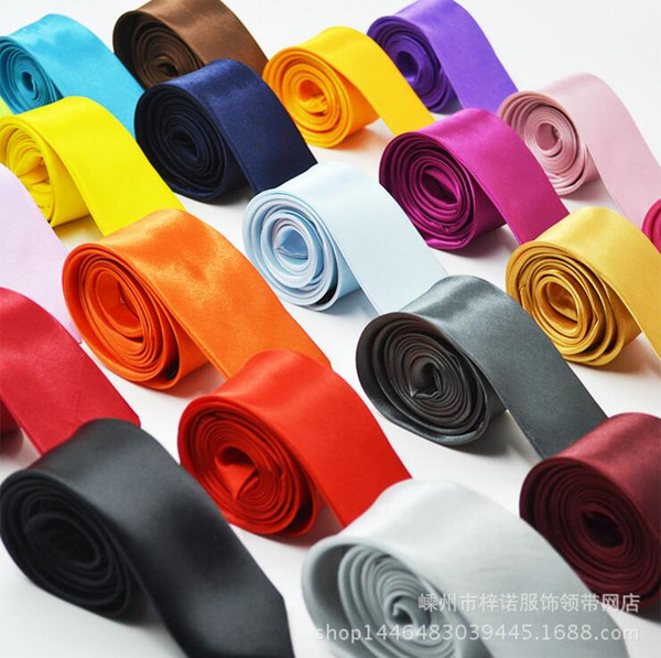 Spot colors, narrow ties, 5CM pure color ties, narrow British men's ties, free delivery