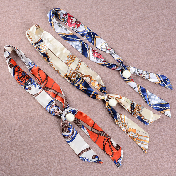 European and American Women's Fashion Fashionable Silk Scarf Cloth Cravat Ties Accessories