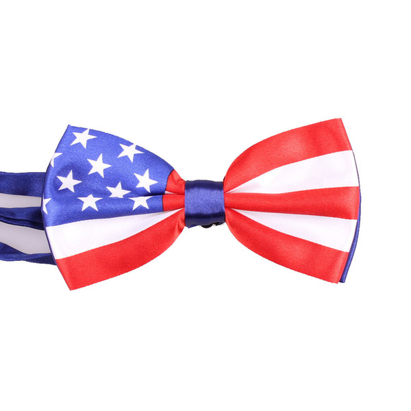 Wholesale-2015 new fashion men bow tie Union Jack British Flag bowtie Australian American Flag bow ties Necktie Wholesale