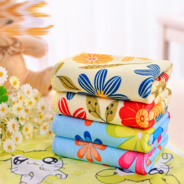 25*25cm Microfiber Printing Children's Square Towel Baby Small Towels Kindergarten Handkerchief