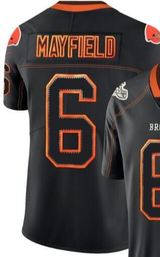 Men 6 jersey Embroidery and 100% stitched 2018 Lights Out Black Color Rush Limited American Football shirt