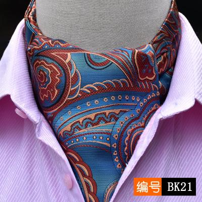 Men Vintage Wedding Formal Cravat Ascot Scrunch Self Ties Gentleman Polyester Silk Scarves Neck Tie Luxury Paisley Pattern