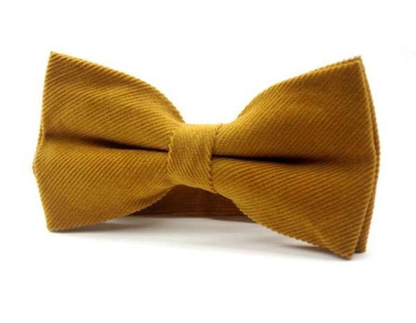 Retail Mens Bowtie Bow Ties Pre-tied Adjustable Solid Color Corduroy Bow Ties Men Accessories