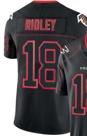 Men Atlanta 18 jerseys 11 24 Embroidery and 100% stitched 2019 Lights Out Black Color Rush Limited Football Jersey